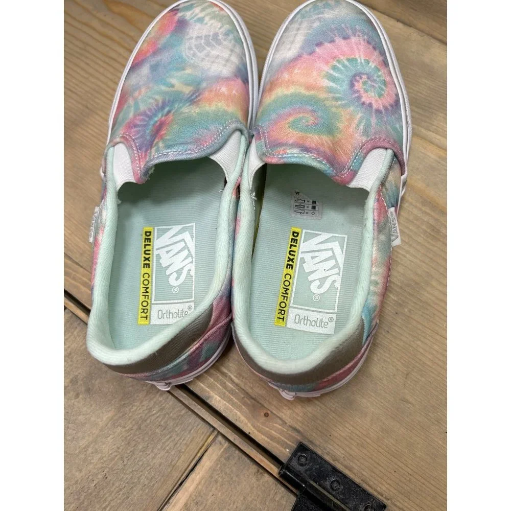 Vans Off The Wall Womens Slip On Sneakers Tie Dye Shoes US7.5 EU38 - Picture 6 of 8